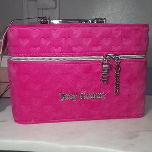 Juicy Couture Pink Heart Travel Cosmetic Bag